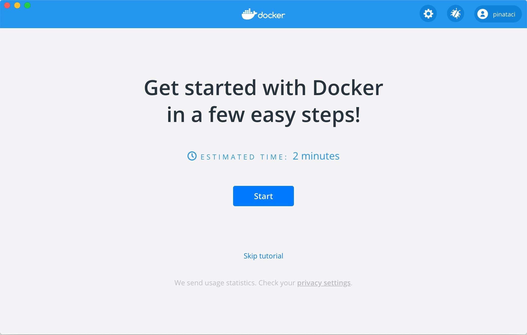 Docker Desktopが起動