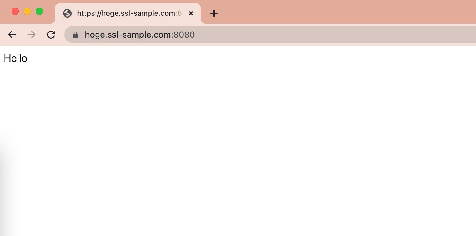 ブラウザからアクセス hoge.ssl-sample.com:8080